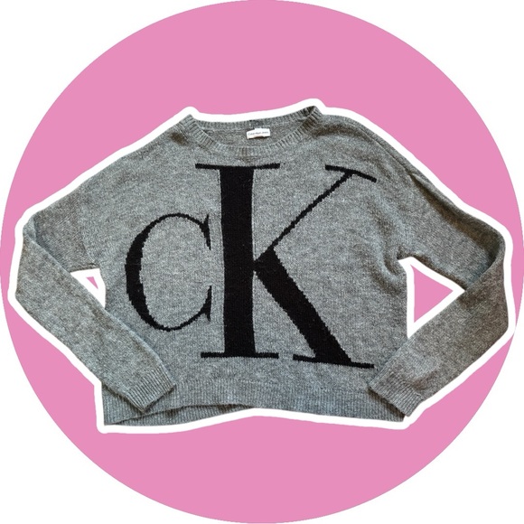 Calvin Klein Jeans // Gray Knit Top - Picture 2 of 7